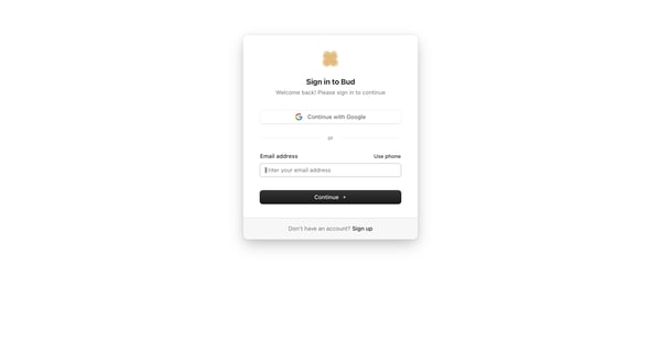 My account | Bud screen