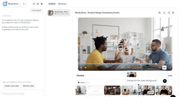HeyGen - Video Agent screen