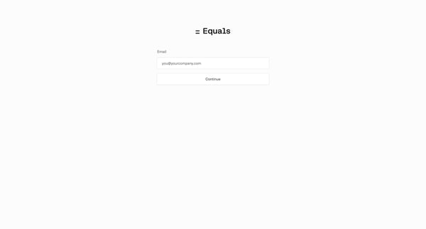 Equals screen