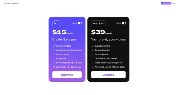 Tella — Video recording for work screen