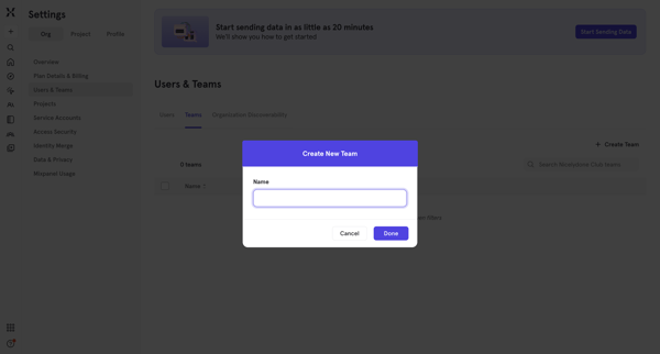 Mixpanel - Product Analytics screen