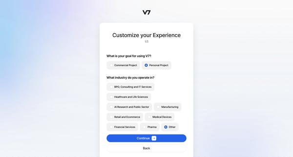 V7 Darwin screen
