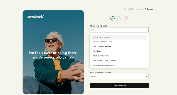 TravelPerk screen