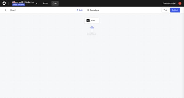 Flow 01 | Flow Editor screen