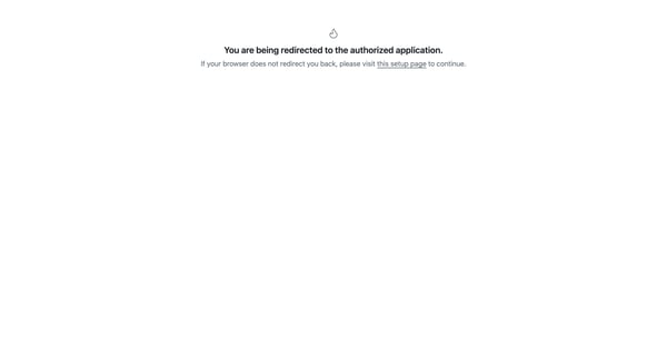 OAuth application authorized screen