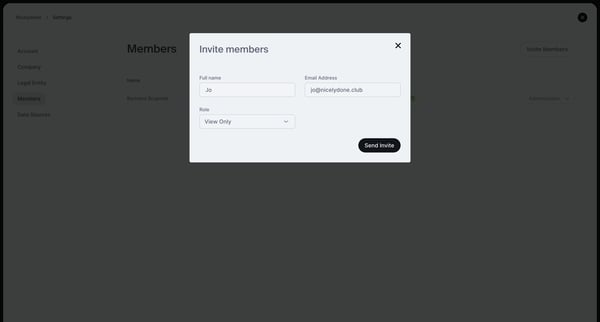 Members screen