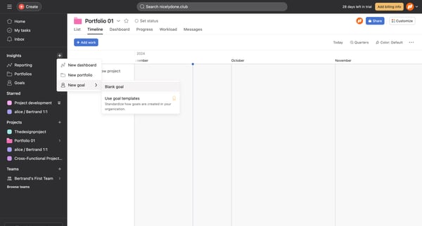 Portfolio 01 - Asana screen