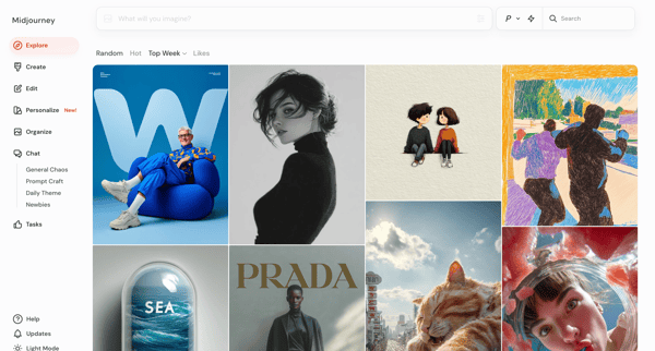 Explore screen