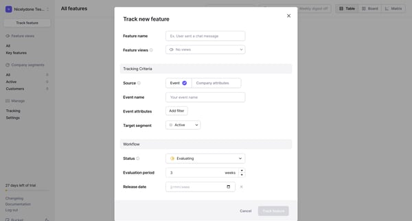 Features › All Features screen