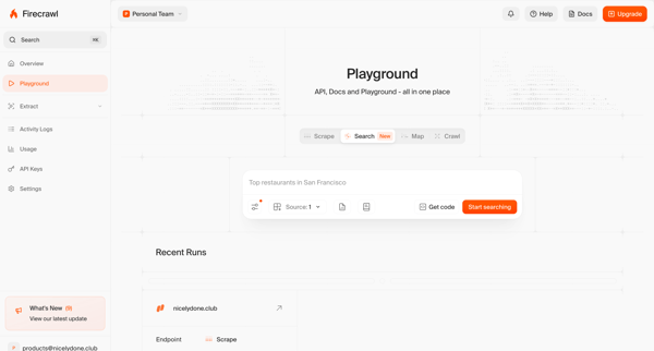 Firecrawl - The Web Data API for AI screen