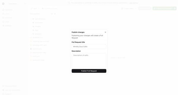 Editor - Mintlify screen