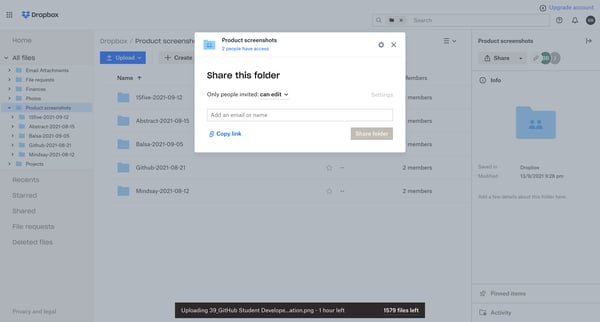 Product screenshots - Dropbox from Dropbox