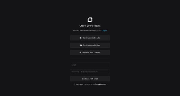 Outverse screen