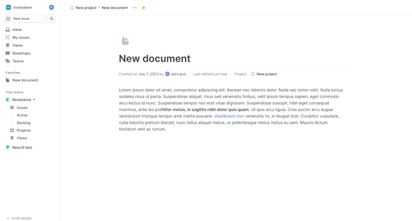 Document › New document from Linear
