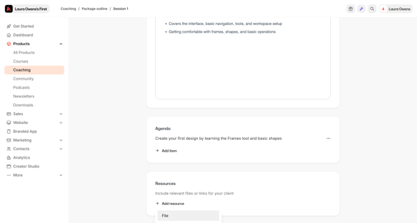 Kajabi - admincoaching_programssessions1293986edit screen