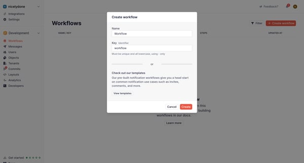 Workflows | nicelydone Knock screen