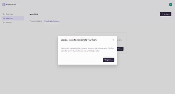 Members | Liveblocks screen