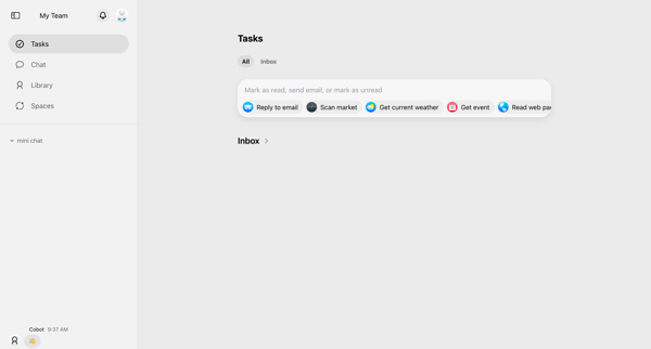 Cobot screen