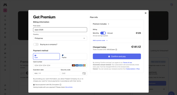 Pricing plans | Magnific (formerly Freepik) screen