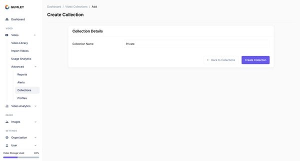 Add Source - Gumlet screen