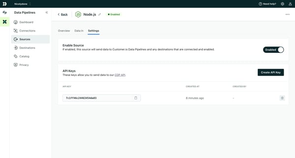 Node.js screen