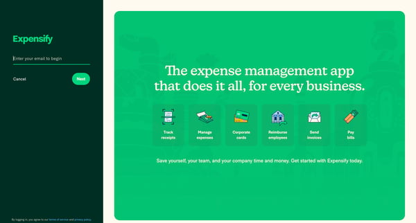 Expensify | Spend Management Software for Receipts  Expenses screen