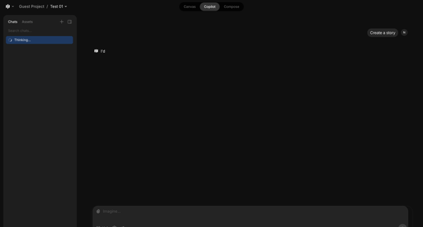 Test 01 / Guest Project - Morphic Studio screen