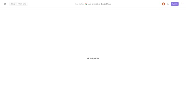 Add form data to Google Sheets - Tines screen
