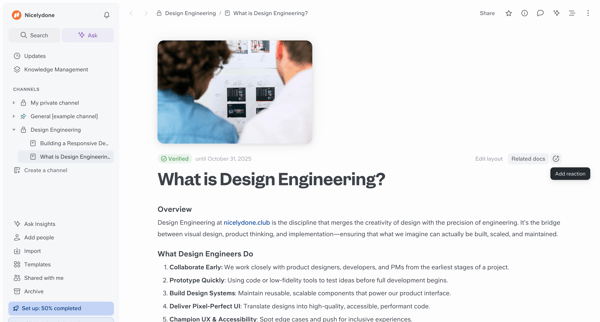 What is Design Engineering? screen