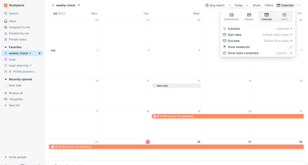 weekly-check - Height screen