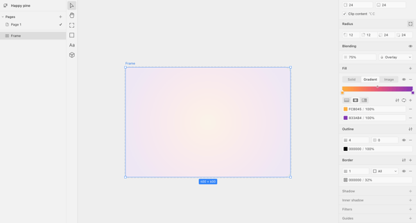 Happy pine · Paper screen