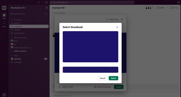project-01 Channel - Nicelydone 01 - Slack screen