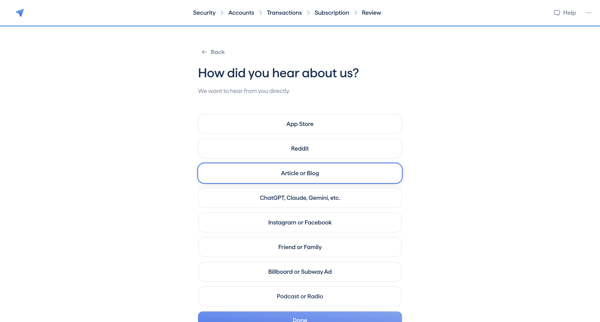 Copilot Money | Onboarding screen