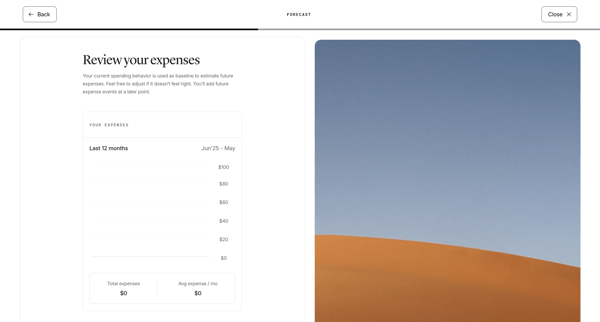 Origin Financial screen