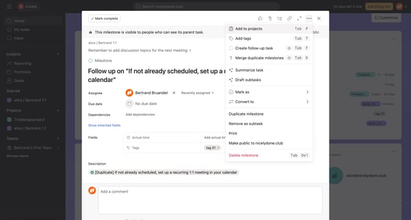 Home - Follow up on If not already scheduled, set up a recurring screen