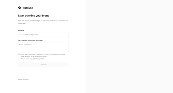 Profound | Answer Engine Optimization screen