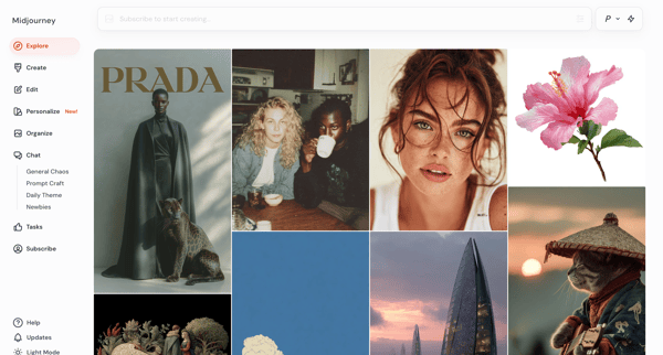 Explore screen