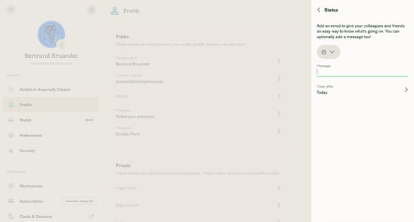 3 New Expensify screen