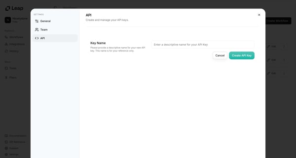 Leap AI | Automate any workflow with AI screen