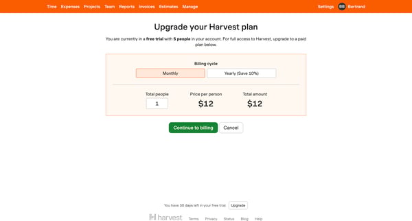 nicelydone – Harvest screen