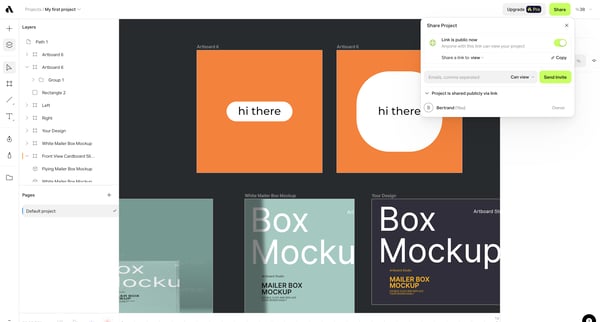 Create mockups online | Artboard Studio screen