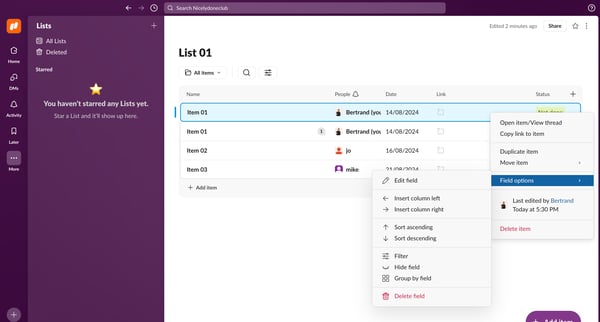 List 01 - Nicelydoneclub - Slack from Slack