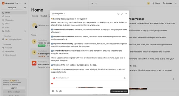 Nicelydone Org posts screen