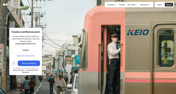 WeTransfer | Send Large Files Fast screen