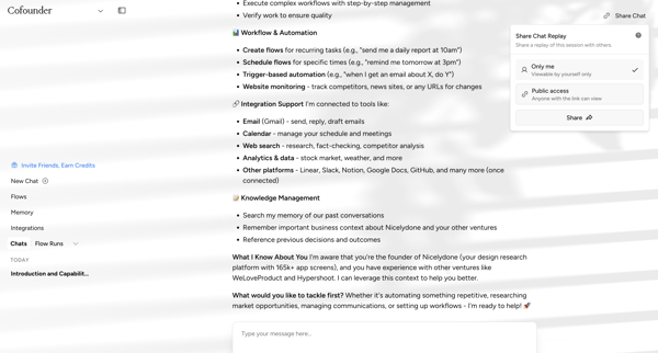 Cofounder screen