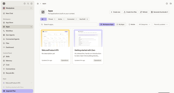 Zaro - The Context Layer for Enterprise AI screen