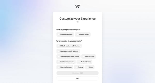 V7 Darwin screen