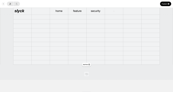 Edit Page Home screen