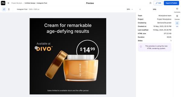 Creative Automation Platform screen