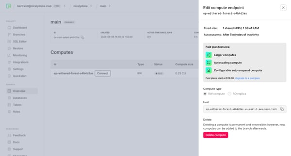 Neon Console screen